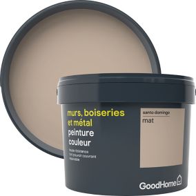 Peinture résistante murs, boiseries et métal GoodHome beige Santo Domingo mat 2,5L