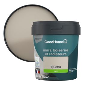Peinture résistante murs, boiseries et métal GoodHome beige Tijuana satin 0,75L