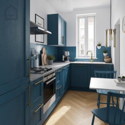 Peinture résistante murs, boiseries et métal GoodHome bleu Antibes mat 0,75L