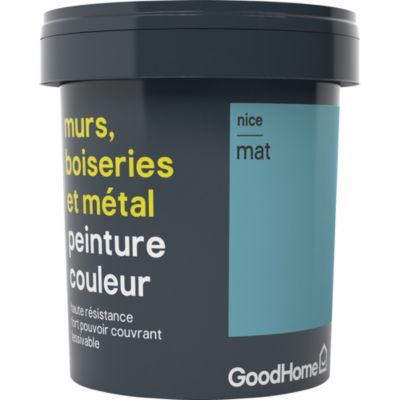 Peinture résistante murs, boiseries et métal GoodHome noir Liberty mat 0,75L