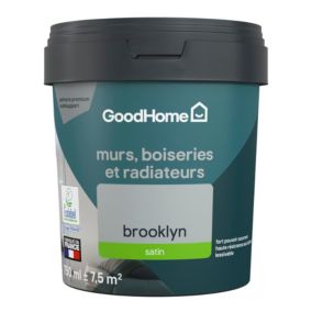 Peinture résistante murs, boiseries et métal GoodHome gris Brooklyn satin 0,75L