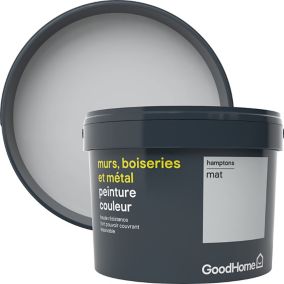 Peinture résistante murs, boiseries et métal GoodHome gris Hamptons mat 2,5L