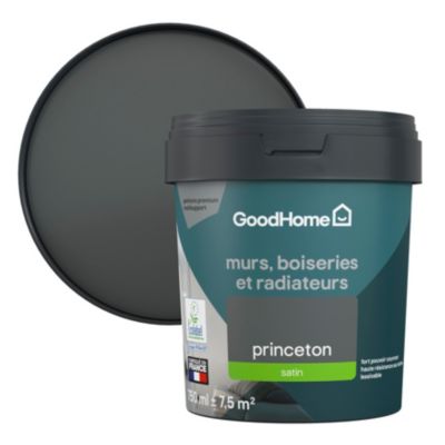 Peinture résistante murs, boiseries et métal GoodHome gris Princeton satin 0,75L