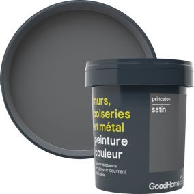 Peinture résistante murs, boiseries et métal GoodHome gris Princeton satin 0,75L