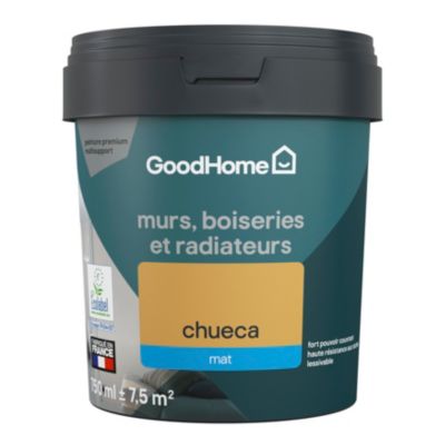 Peinture résistante murs, boiseries et métal GoodHome jaune Chueca mat 0,75L
