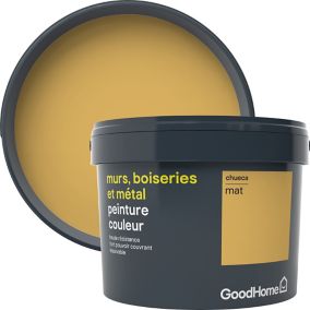 Peinture résistante murs, boiseries et métal GoodHome jaune Chueca mat 2,5L