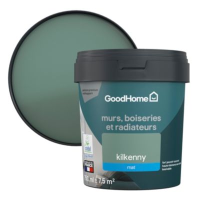 Peinture résistante murs, boiseries et métal GoodHome Kilkenny vert 0,75L
