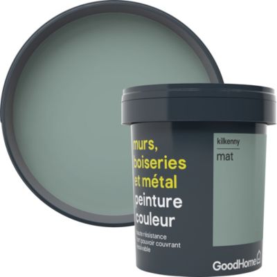 Peinture résistante murs, boiseries et métal GoodHome Kilkenny vert 0,75L