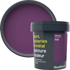 Peinture résistante murs, boiseries et métal GoodHome violet Shizuoka mat 0,75L