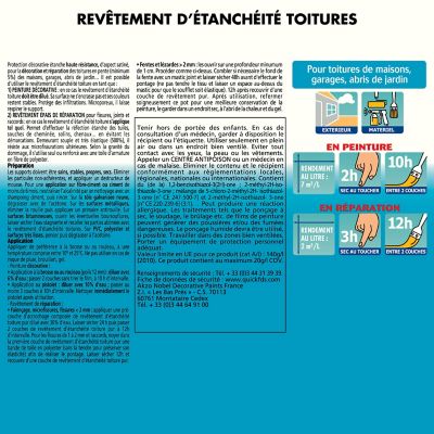 Peinture revêtement d'étanchéité toitures fortement élastique Julien mat brun rouge 0,75L