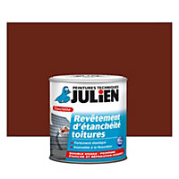 Peinture revêtement d'étanchéité toitures fortement élastique Julien mat brun rouge 10L