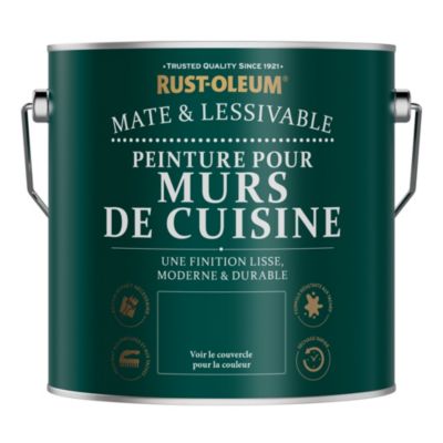 Peinture Rose Résistante aux projections et lessivable pour Murs de Cuisine, Mate - RUST-OLEUM - Bonbon 2,5 L