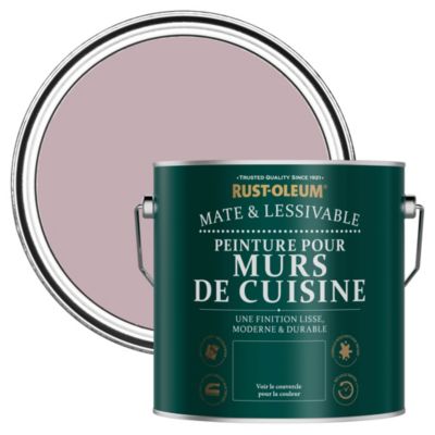 Peinture Rose Résistante aux projections et lessivable pour Murs de Cuisine, Mate - RUST-OLEUM - Lumière Tamisée 2,5 L
