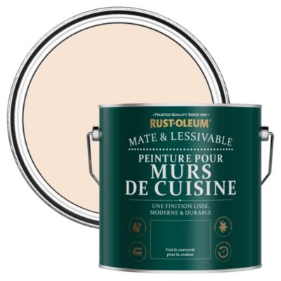 Peinture Rose Résistante aux projections et lessivable pour Murs de Cuisine, Mate - RUST-OLEUM - Melrose 2,5 L