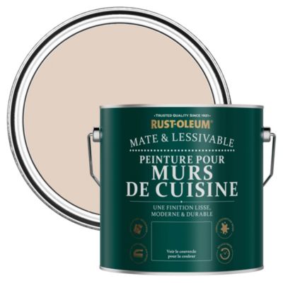 Peinture Rose Résistante aux projections et lessivable pour Murs de Cuisine, Mate - RUST-OLEUM - Pêche 2,5 L