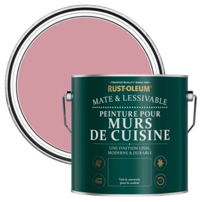 Peinture Rose Résistante aux projections et lessivable pour Murs de Cuisine, Mate - RUST-OLEUM - Rose Antique 2,5 L