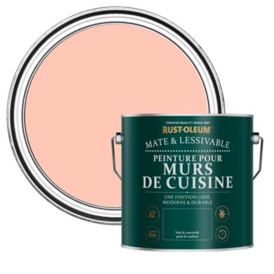 Peinture Rose Résistante aux projections et lessivable pour Murs de Cuisine, Mate - RUST-OLEUM - Étoile de mer 2,5 L
