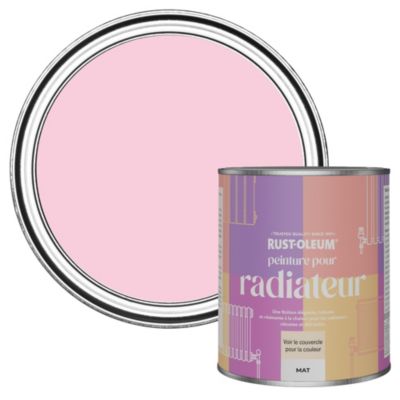 Peinture Rose Résistante à la chaleur pour Radiateur, Finition Mate - RUST-OLEUM - Bonbon 750ml