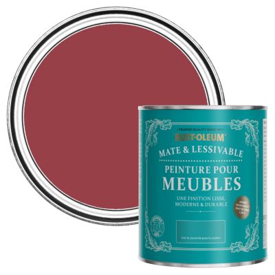 Peinture Rouge pour Meubles Mate et Lessivable - RUST-OLEUM - Soho 750ml