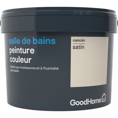 Peinture salle de bains GoodHome beige Cancun satin 2,5L