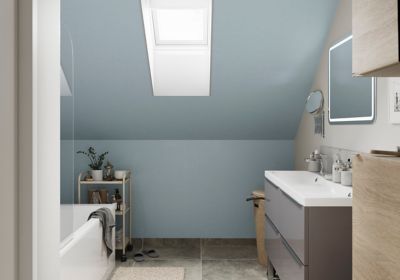 Peinture salle de bains GoodHome bleu Toulon satin 2,5L