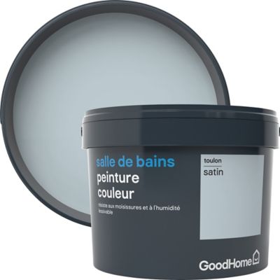 Peinture salle de bains GoodHome bleu Toulon satin 2,5L
