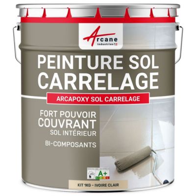 Peinture Sol Carrelage - Résine Carrelage  - ARCAPOXY SOL CARRELAGE Ivoire Clair - RAL 1015 - 1 kg  - ARCANE INDUSTRIES