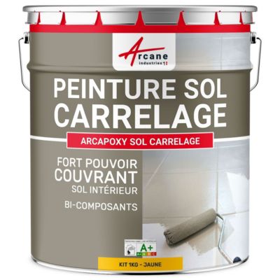 Peinture Sol Carrelage - Résine Carrelage  - ARCAPOXY SOL CARRELAGE Jaune Signalisation - RAL 1023 - 1 kg  - ARCANE INDUSTRIES
