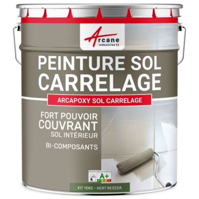 Peinture Sol Carrelage - Résine Carrelage  - ARCAPOXY SOL CARRELAGE Vert Réséda - RAL 6011 - 10 kg  - ARCANE INDUSTRIES