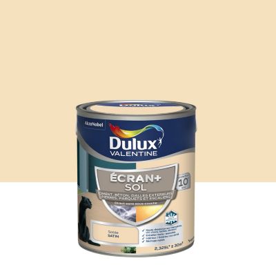 Peinture sol extérieur beige sable satin Dulux Valentine Ecran+ 2.5 L