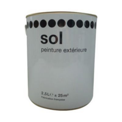 Peinture sol extérieur blanc satin 2.5 L