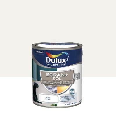 Peinture sol extérieur blanc satin Dulux Valentine Ecran+ 2.5 L