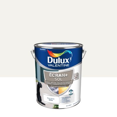 Peinture sol extérieur blanc satin Dulux Valentine Ecran+ 5 L