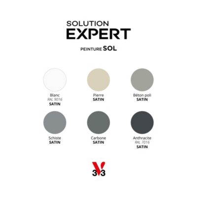Peinture sol extérieur blanc satin V33 Solution Expert 2.5 L