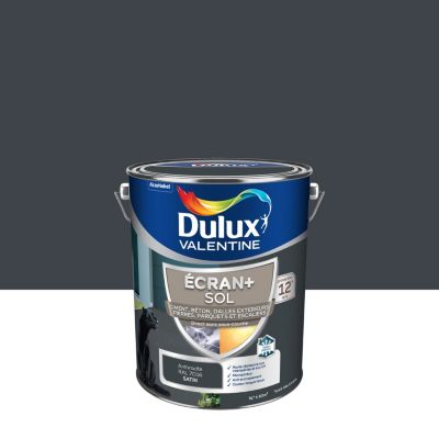 Peinture sol extérieur gris anthracite satin Dulux Valentine Ecran+ 5 L