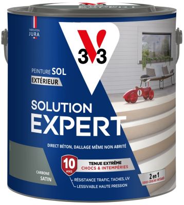 Peinture sol extérieur gris carbone satin V33 Solution Expert 2.5 L