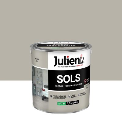 Peinture sol extérieur gris soie satin Julien 2.5 L