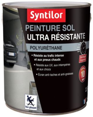 Peinture sol extérieur pierre blanche satin Syntilor Ultra Résistante 2.5 L