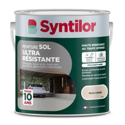 Peinture sol extérieur Ultra résistante beige pierre satin Syntilor 2.5 L