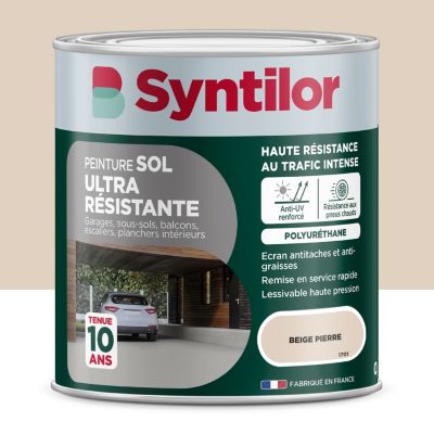 Peinture sol extérieur Ultra résistante beige pierre satin Syntilor 500 ml