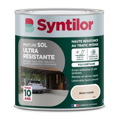 Peinture sol extérieur Ultra résistante beige pierre satin Syntilor 500 ml