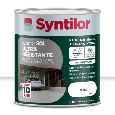 Peinture sol extérieur Ultra résistante blanc satin Syntilor 500 ml