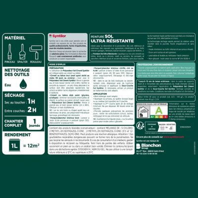 Peinture sol extérieur Ultra résistante gris ardoise satin Syntilor 2.5 L