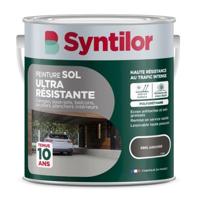 Peinture sol extérieur Ultra résistante gris ardoise satin Syntilor 2.5 L