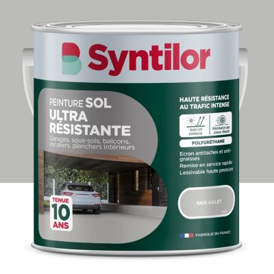 Peinture sol extérieur Ultra résistante gris galet satin Syntilor 2.5 L