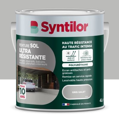 Peinture sol extérieur Ultra résistante gris galet satin Syntilor 4L