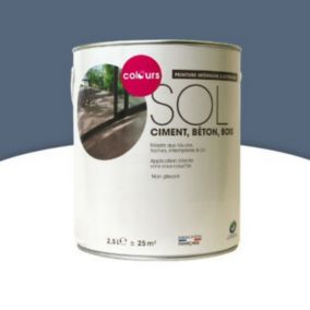 Peinture sol intérieur/extérieur Colours bleu nordique satin 2,5L