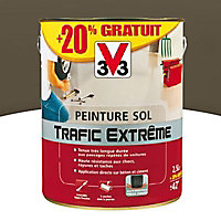 Peinture sol intérieur extérieur trafic extrême V33 gris poivre 2,5L + 20% gratuit