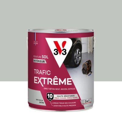Peinture sol intérieur gris kaolin satin V33 Trafic Extrême 2.5 L