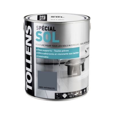 Peinture sol intérieur Tollens anthracite 2,5L